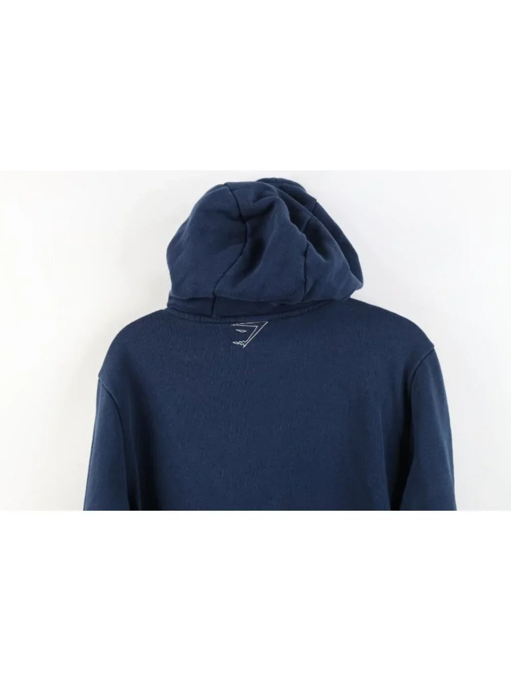 Gymshark Mens Medium Faded Spell Out Running Jogging Gym Hoodie Sweatshirt Blue